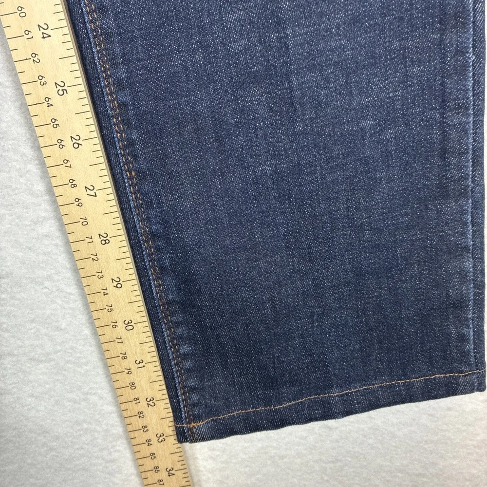 Mott & Bow Slim Wooston Jeans Mens 35x34 Blue Dark Slim Straight Stretch Denim